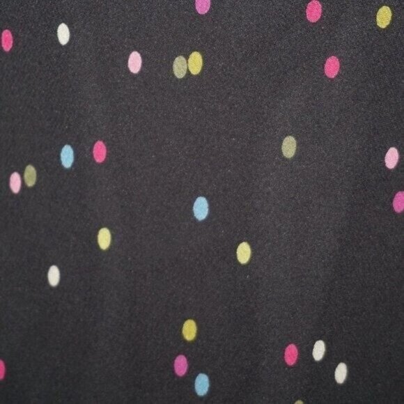 Vintage 90s Silk Rainbow Polkadot Dress 4 - Picture 7 of 9